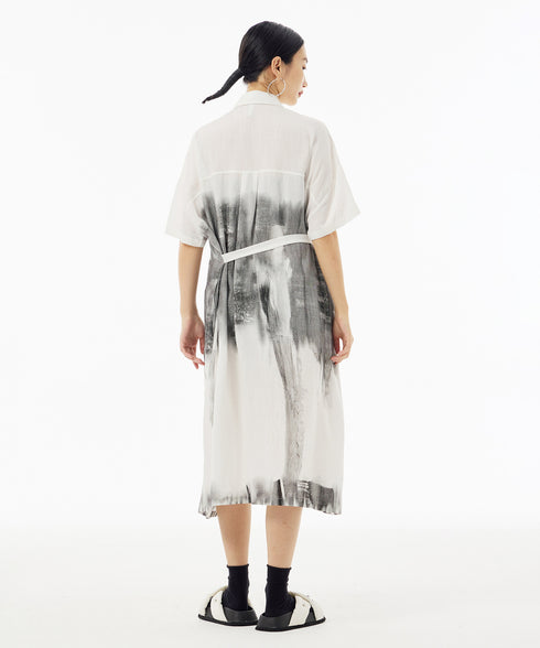Blurred Print Dress